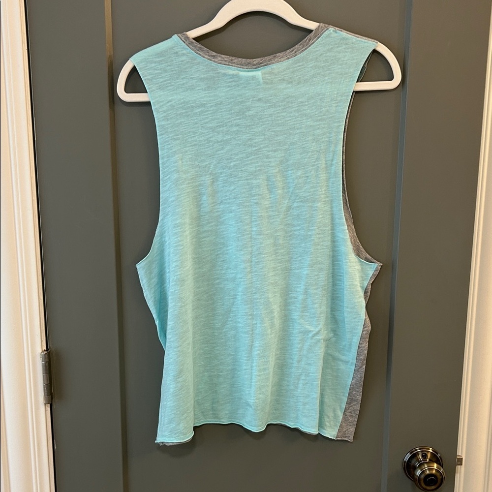 PINK Victoria's Secret Gray and Light Blue Tank size medium - Picture 8 of 8